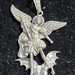  St Michael Archangel Pendant .925 Sterling Silver Moissanite 51.2g
