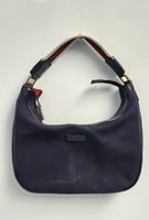 Gucci Sherry Line 263767 Navy Canvas Shoulder Bag Red Blue Web Italy