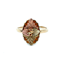 10kt Tri-Color Leaf Ring