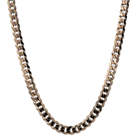14kt White Gold 24" 5.25mm Cuban Link Chain  