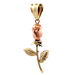 10kt Two Tone Rose Pendant 