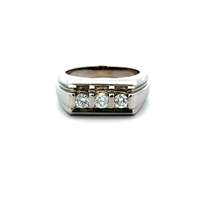 14kt White Golf .75ct tw Diamond 3 Stone Ring