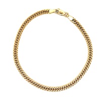 18kt Yellow Gold 7.75" 4mm Cuban Link Bracelet 