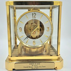 Vintage Jaeger-LeCoultre Atmos 528-8 Gold Perpetual Clock –Not Working