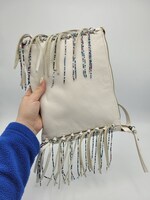 Beautiful NWT UGG Cream Leather Tassle Shoulder Bag
