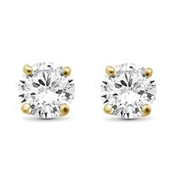 14kt Yellow Gold .20ct tw Diamond Stud Earrings 
