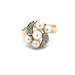 10kt Yellow Gold Diamond & Pearl Ring
