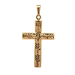 14kt Yellow Gold Diamond Cut Cross Pendant 