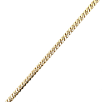 14kt Yellow Gold 7" 5mm CZ Hollow Cuban Link Bracelet 