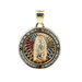 10kt Tri-Color CZ Virgin De Guadalupe Pendant