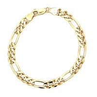 14kt Yellow Gold 8.5" 5.75mm Figaro Link Bracelet