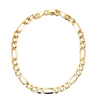 10kt Yellow Gold 8" 5.25mm Figaro Link Bracelet