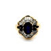 18kt Yellow Gold 1.00ct tw Diamond & Sapphire Ring