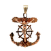 14kt Two Tone Gold Anchor Pendant 