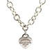 Tiffany & Co Sterling Silver Return To Tiffany Heart Tag Choker Necklace