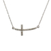 10kt White Gold .20ct tw Diamond Cross Necklace 