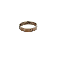 Cartier Mini Love Ring 18kt White Gold Size 53 6.5(US) W/Box