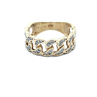 10kt Yellow Gold .30ct tw Diamond Chain Ring