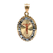 14kt Tri-Color Crucifix Pendant