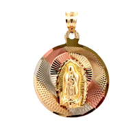 10kt Tri-Color Virgin De Guadalupe Pendant