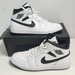 Nike Air Jordan 1 Mid White Black Men’s Size 10 DQ8426-132 With Box