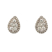 18kt White Gold .89ct tw Diamond Cluster Earrings
