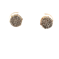 10kt Yellow Gold .60ct tw Diamond Cluster Stud Screw Back Earrings