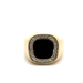 10kt Yellow Gold .30ct tw Diamond & Onyx Ring