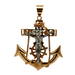 14kt Two Tone Crucifix Anchor