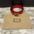 Gucci Red Leather Interlocking G Buckle Belt 36 Waist  