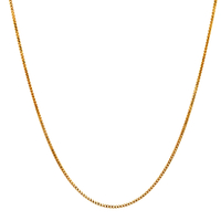 10kt Yellow Gold 20" 1mm Adjustable Necklace 