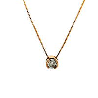14kt Yellow Gold .60ct tw Diamond Pendant & Chain