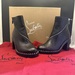 Christain Louboutin Birgitta Lug 70 Calf Army/Biker Boots Zip Size 39.5