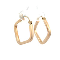 14kt Yellow Gold Square Hoop Earrings