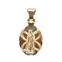 14kt Tri-Color Virgin Mary Pendant