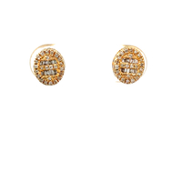 14kt Yellow Gold .46ct tw Cluster Diamond Stud Earrings