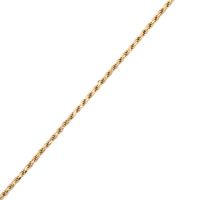 14kt Yellow Gold 7" 2.5mm Rope Bracelet 