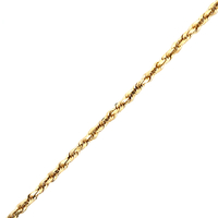14kt Yellow Gold 9" 3.25mm Rope Bracelet 
