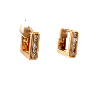 10kt Yellow Gold .30ct tw Diamond Hoop Earrings