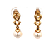 14kt Yellow Gold Pearl Dangling Earrings 