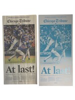 Chicago Tribune 11/3/2016 Chicago Cubs World Series Championship Press Plate 